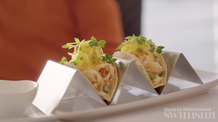 Lobster tacos from Champers.